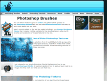 Tablet Screenshot of photoshopbrushes.com